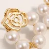 Oro rosa forma de perlas orejas moda elegante temperamento pendientes para mujeres regalo regalo Application Scenario